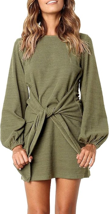 R.Vivimos Tie Waist Sweater Dress