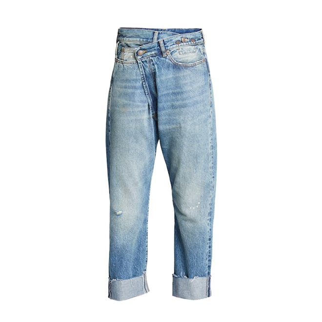 R13 Crossover Cuffed Jeans 