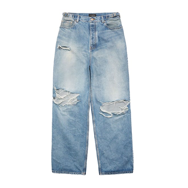 Balenciaga Destroyed mid-rise straight-leg jeans