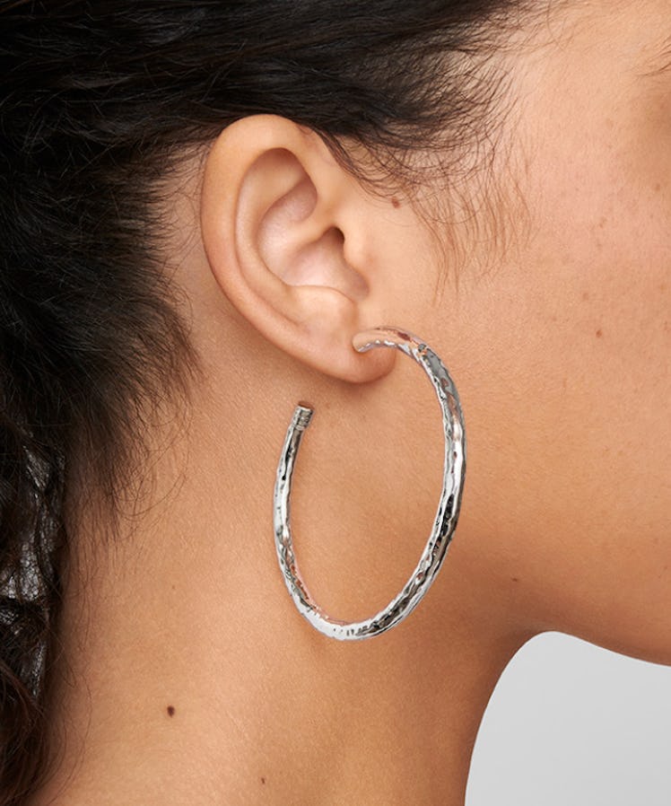 oversized silver hoop earrings