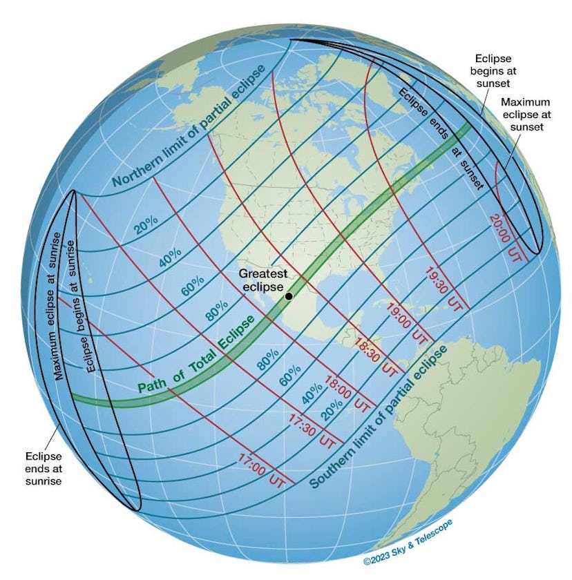 Total Solar Eclipse 2024 path