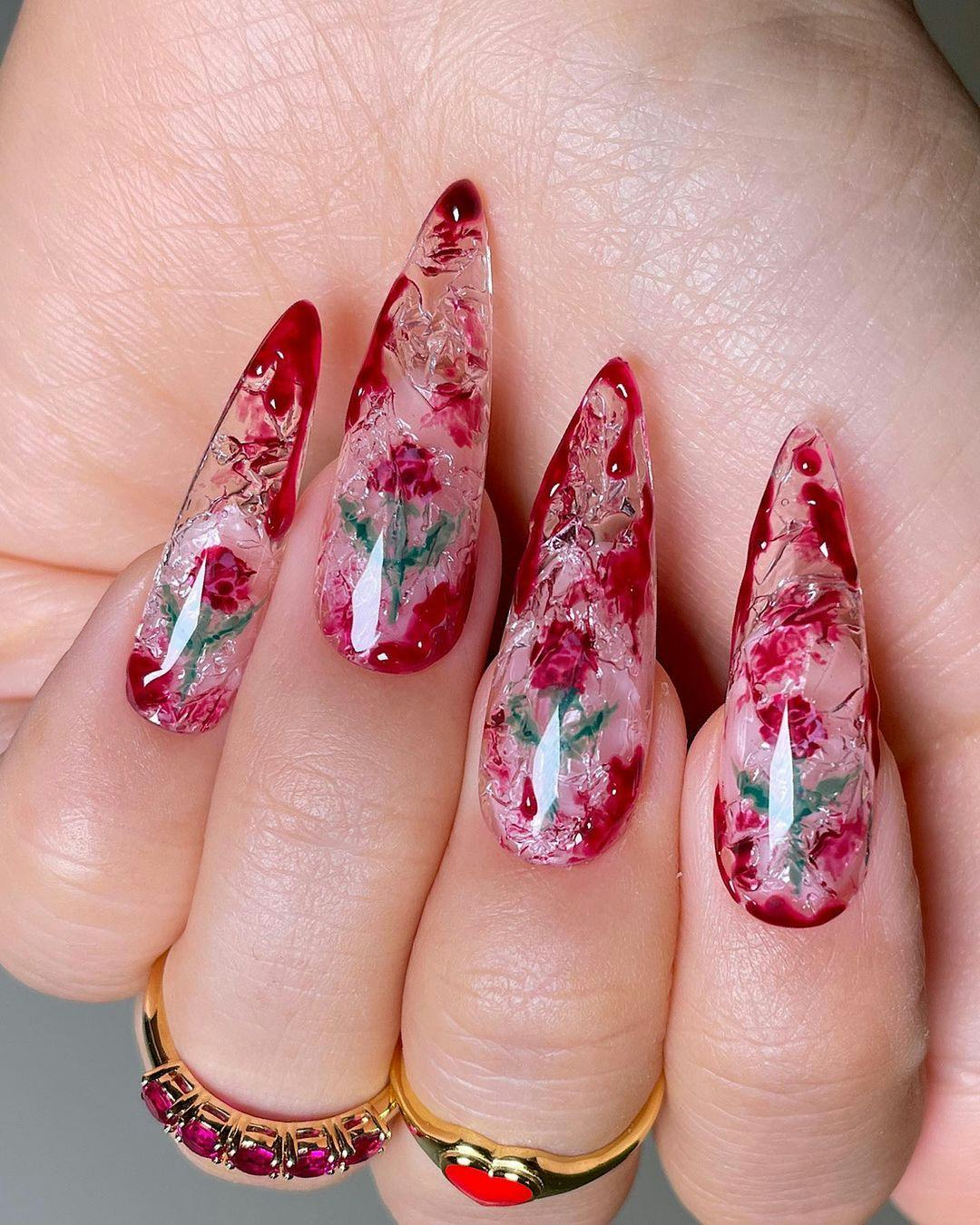 16 Vampire Nail Designs For Halloween 2023 That Are Gory & Glamorous