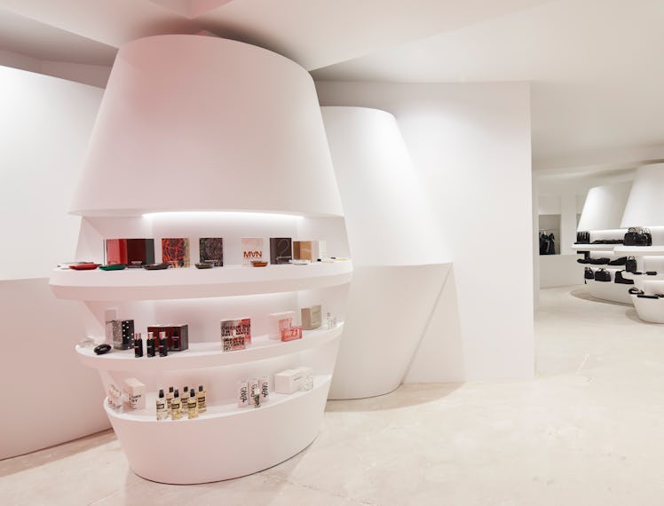 inside the comme des garcons store in paris