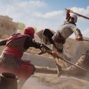 Basim attacks a guard, Assassin's Creed Mirage