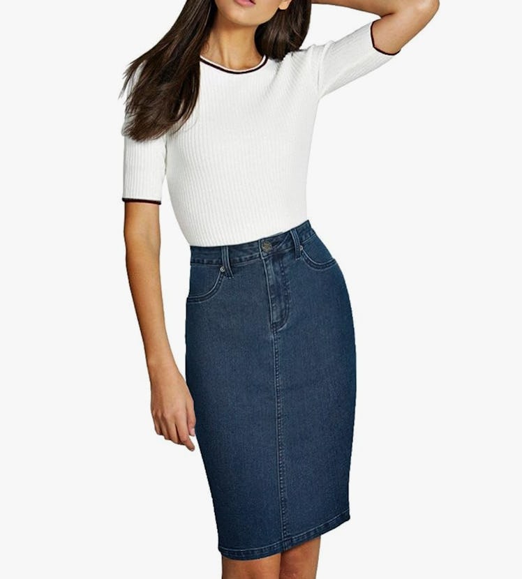 Lexi Stretch Denim Skirt