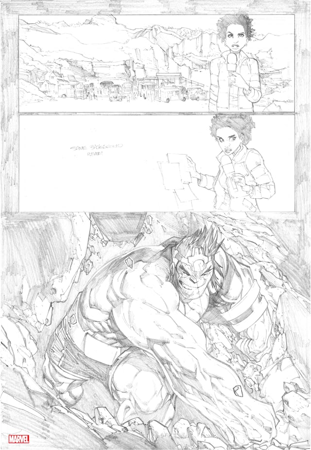 Penciled pages from Champions #1