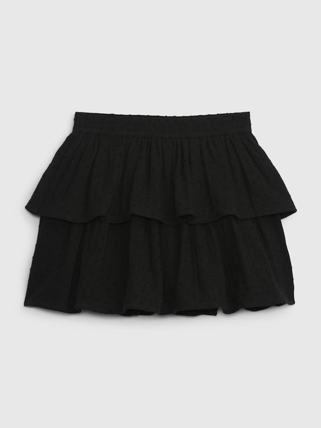 Kids Crinkle Gauze Tiered Skort