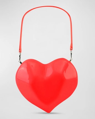 Molded Heart Top-Handle Bag