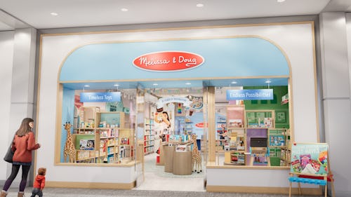 Melissa and doug retail store store front window display