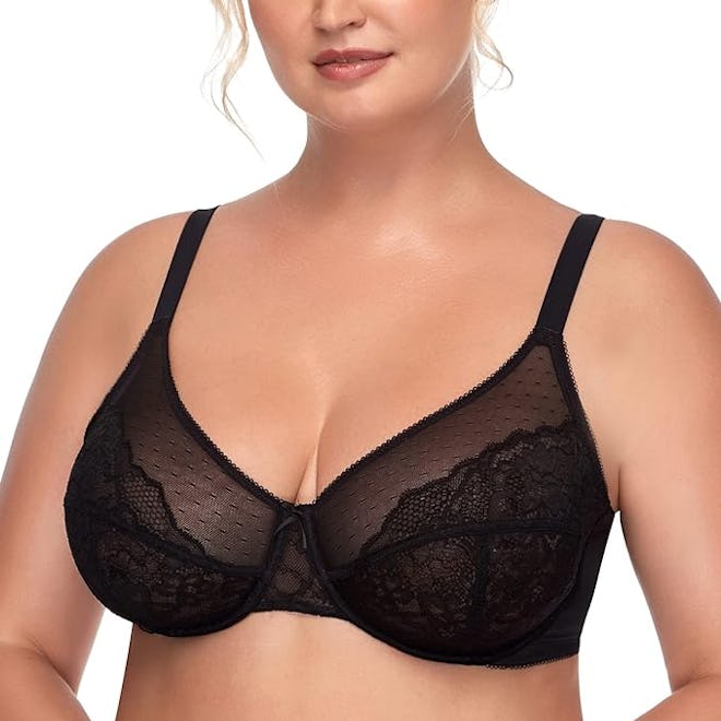 HSIA Full Coverage Lifting Lace Bra