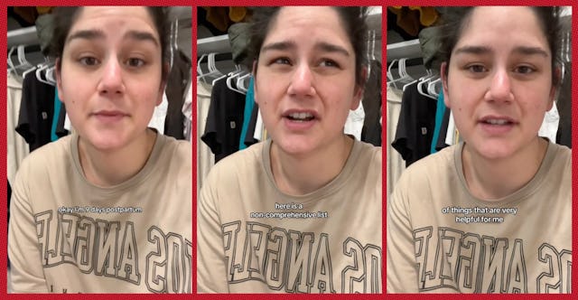 TikTok influencer Elyse Myers shares her postpartum essentials.