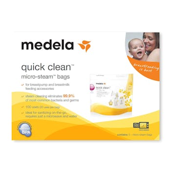 Medela Quick Clean Micro Steam Bags, 15-Count