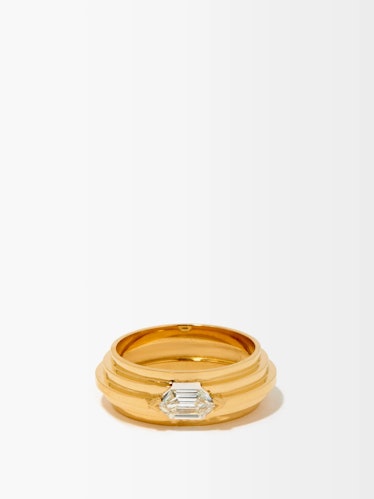 Empress Diamond & 18kt Gold Staircase Ring