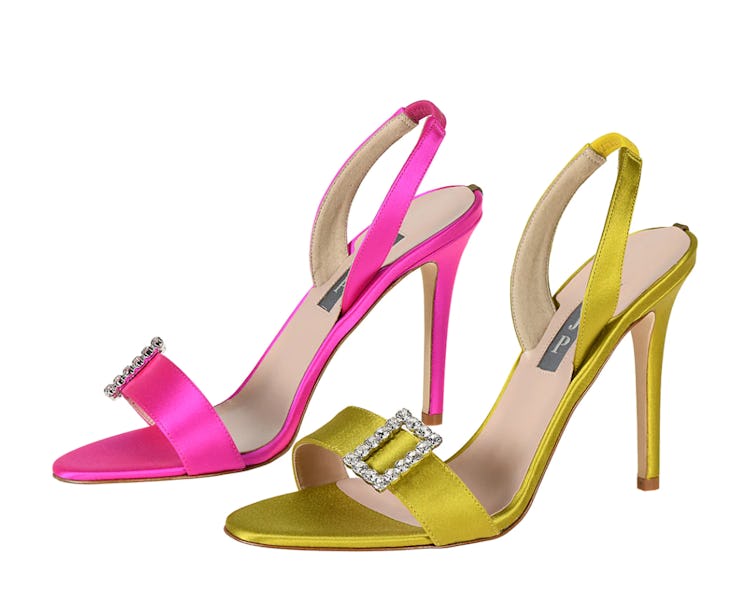 pink and yellow shoes