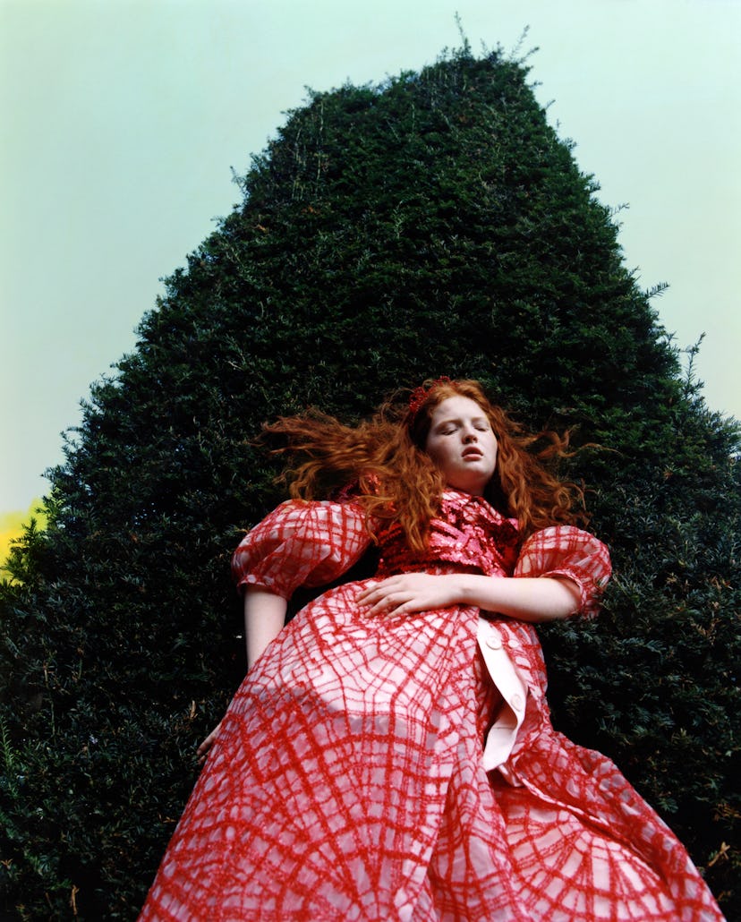 A model wearing a Simone Rocha dress