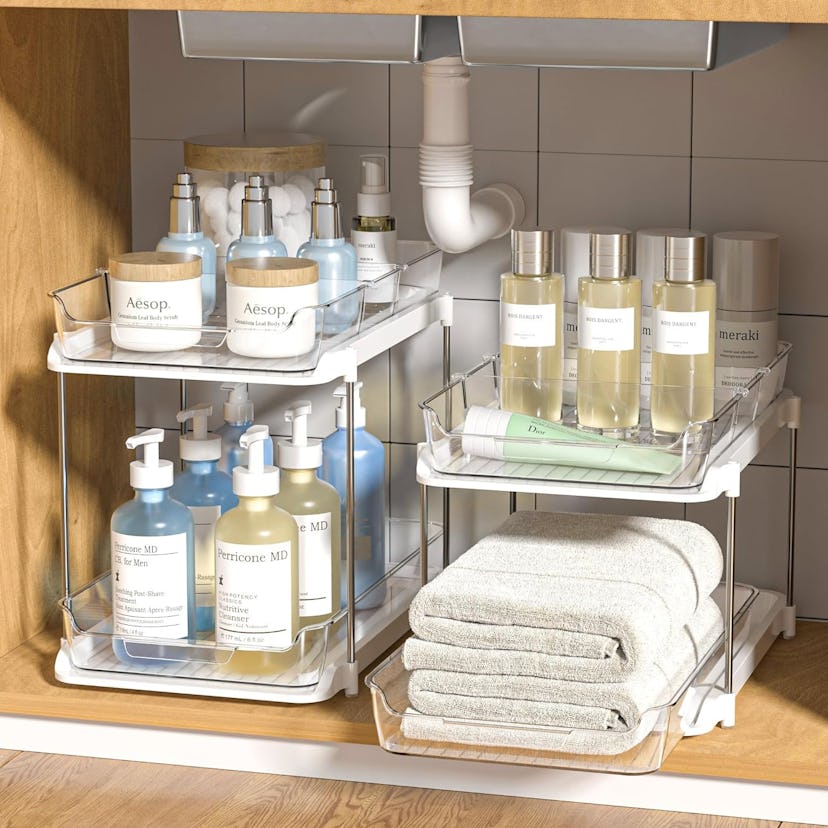 Delamu 2-Tier Cabinet Organizers (2-Pack)