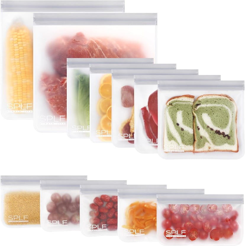 SPLF Reusable Food Storage Bags (12-Pack)
