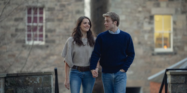 Meg Bellamy as Kate Middleton and Ed McVey as Prince William in The Crown season six