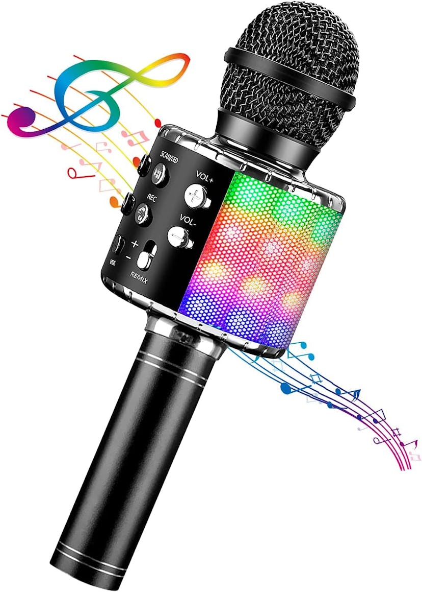 BlueFire 4 in 1 Karaoke Wireless Microphone with LED Lights