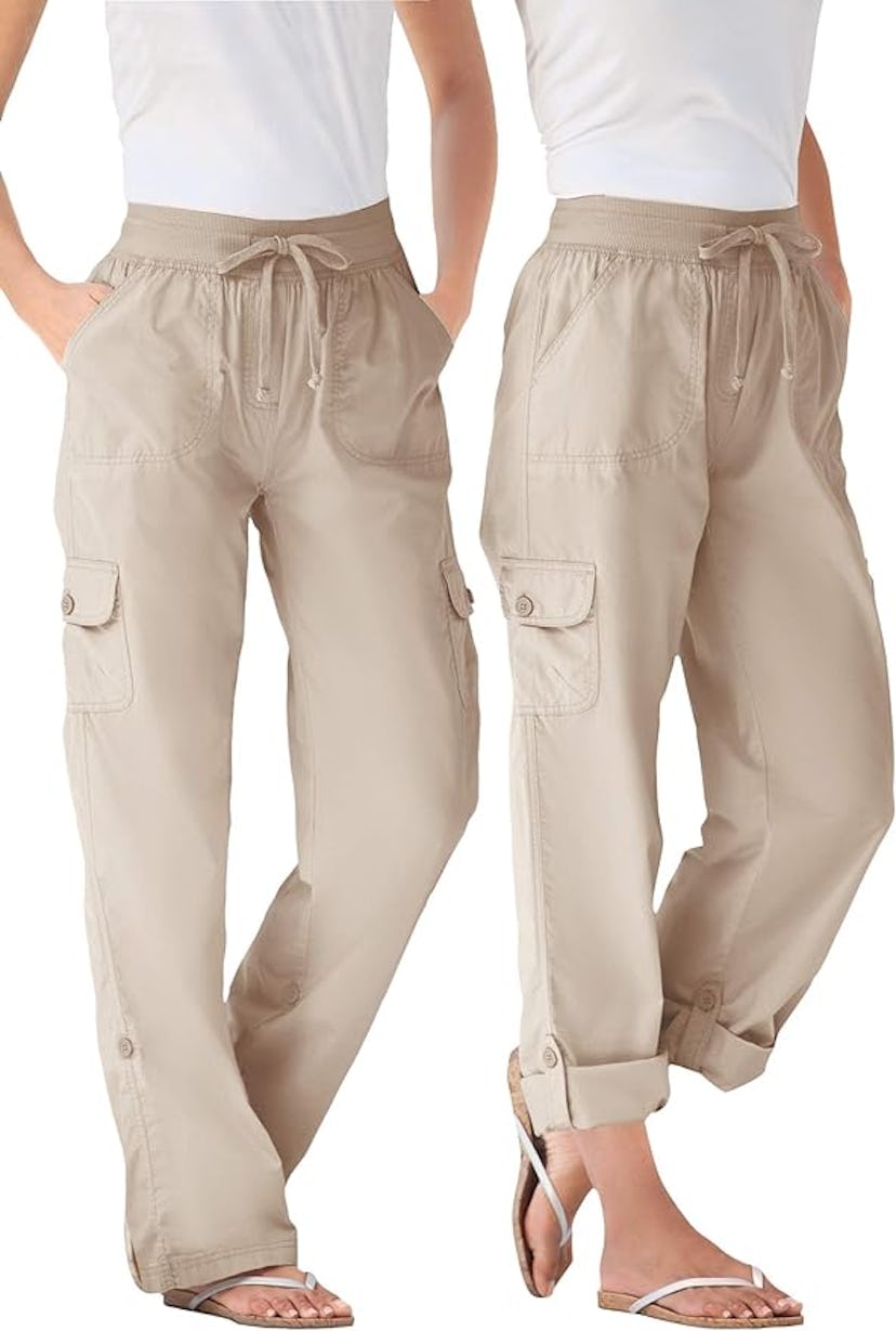 Woman Within Convertible 2-in-1 Cargo Pant & Capri