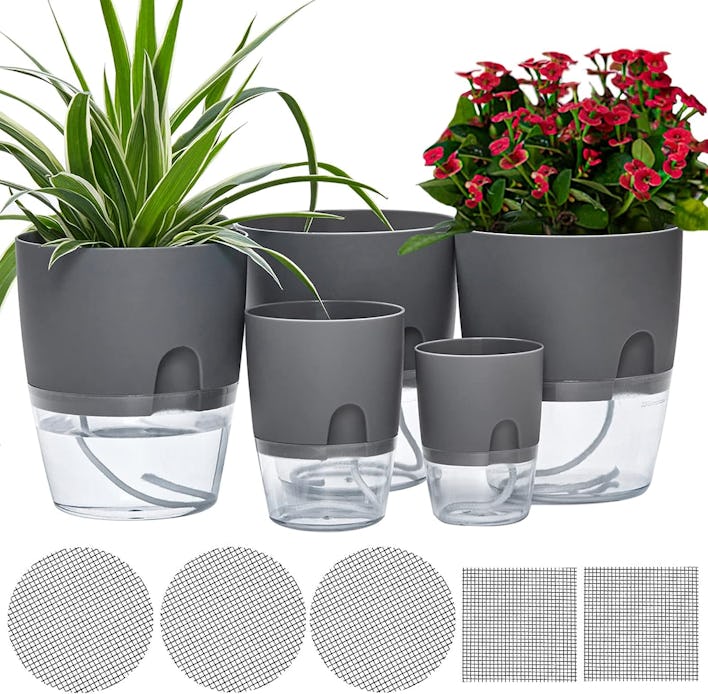 ETGLCOZY Self Watering Planter Pots (5-Pack)
