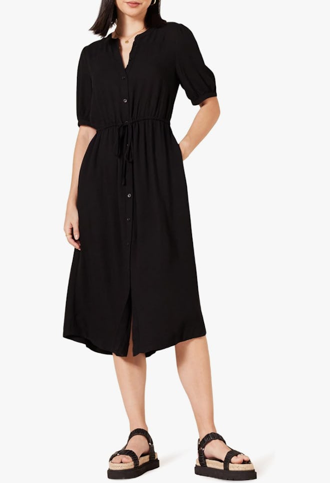 Amazon Essentials Relaxed Fit A-Line Midi Dress