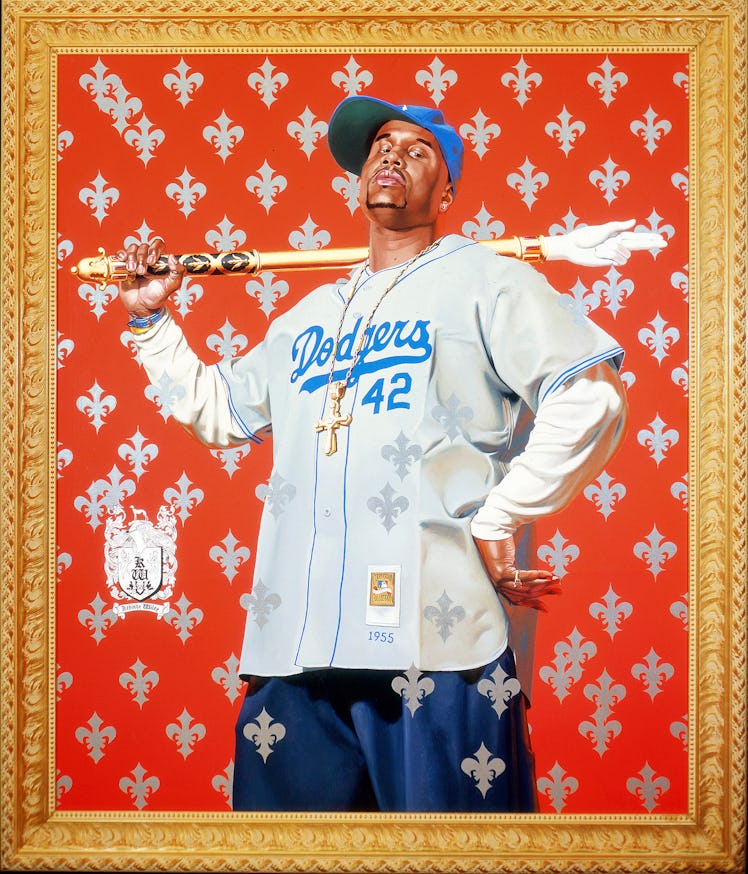 Kehinde Wiley (born 1977). Investiture of Bishop Harold as the Duke of Franconia, 2005. Oil on canva...