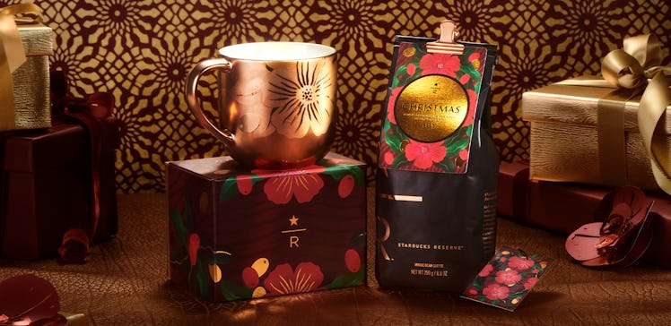 The Starbucks holiday 2023 merch includes Starbucks Reserve gift sets. 
