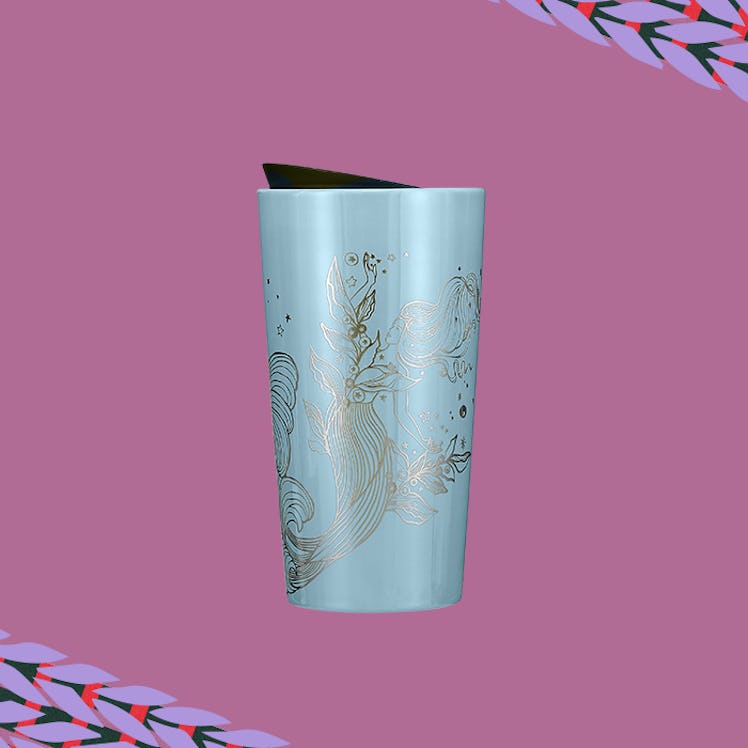 This Starbucks siren tumbler is part of the 2023 holiday merch collection. 