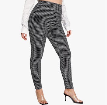 Floerns Plus Size Plaid Pants