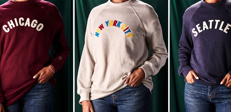 The Starbucks holiday merch collection for 2023 also includes some sweatshirts from Starbucks Reserv...