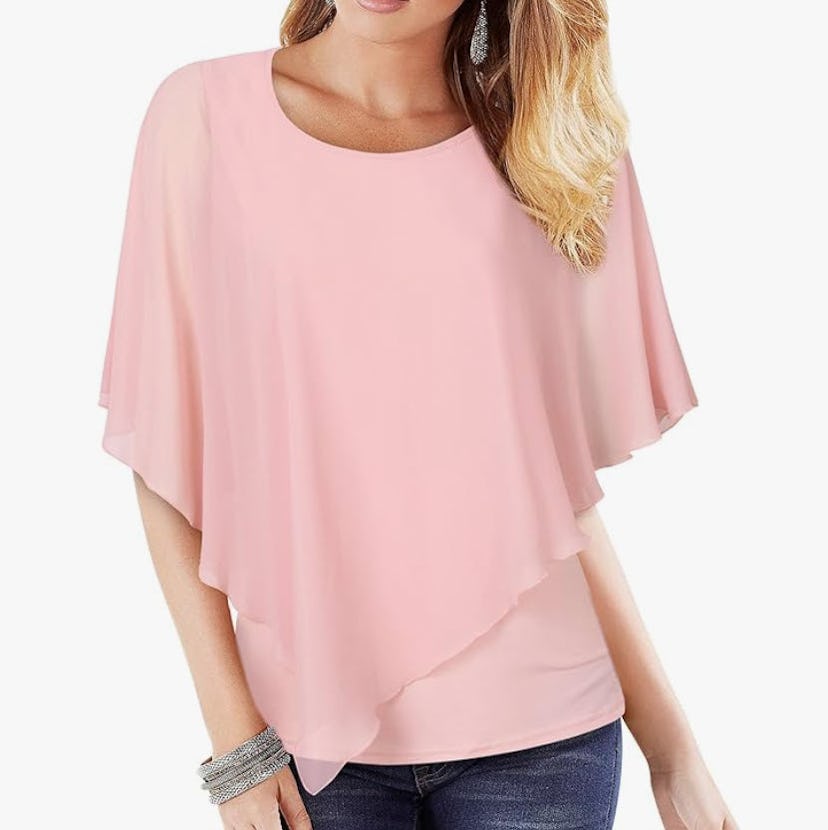 Lotusmile Lightweight Chiffon Poncho Top