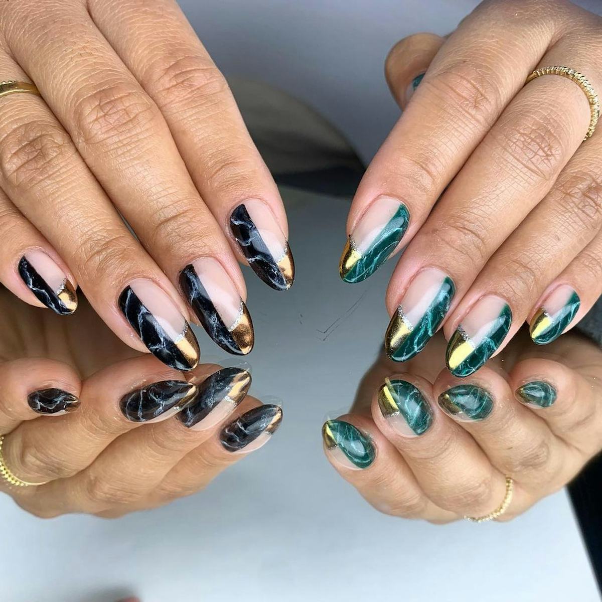 Dark Elegance Meets Nail Art Aesthetic