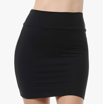 Trendy Street Basic Double-Layer Cotton Stretchy Skirt