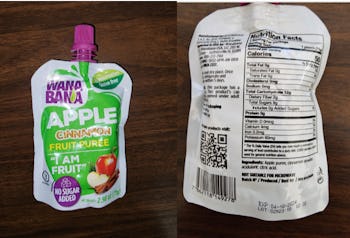 FDA Warns WanaBana Fruit Pouches Contains Dangerous Levels Of Lead