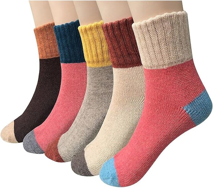 Loritta Knit Crew Socks (Pack of 5)