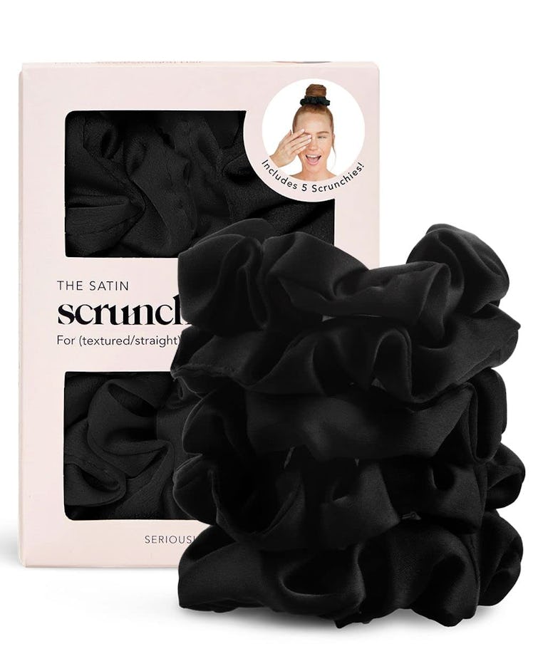 Kitsch Satin Hair Scrunchies (5-Pack)