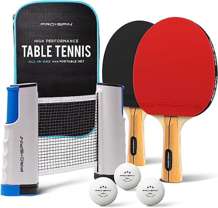 PRO-SPIN All-in-One Portable Ping Pong Paddle Set