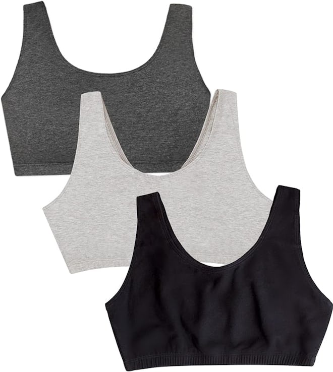 Fruit of The Loom Built-Up Sports Bra (3-Pack)