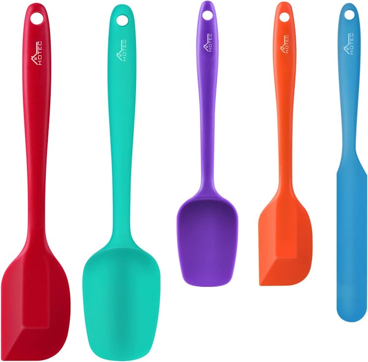 HOTEC Food Grade Silicone Rubber Spatula (Set of 5)