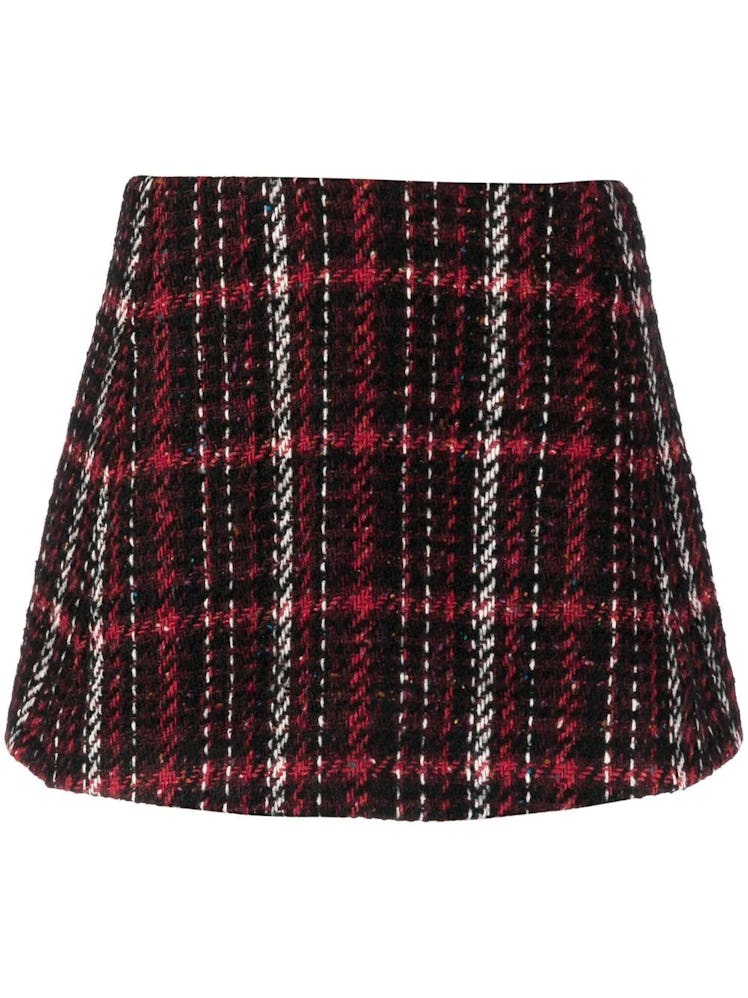 A-line tweed miniskirt
