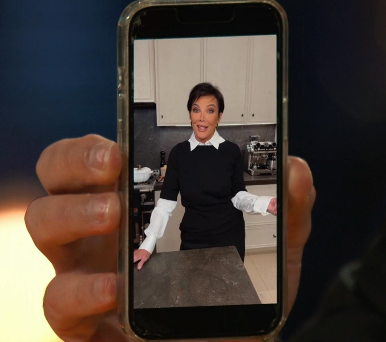 Kris Jenner&rsquo;s cameo on &lsquo;The Golden Bachelor.&rsquo; Screenshot via Hulu