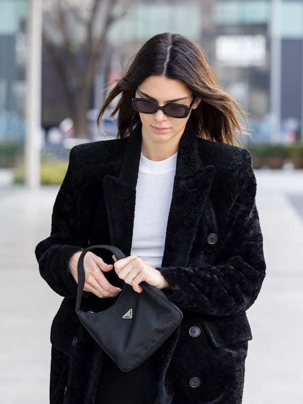 Kendall Jenner carries the vintage 2005 Prada bag. 