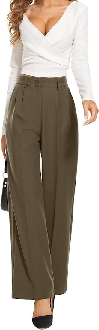 FUNYYZO High-Waisted Wide-Leg Pants