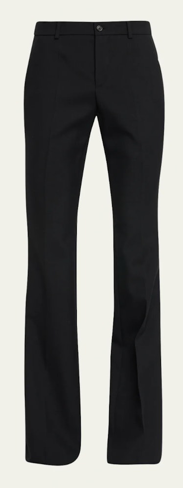 black flared trouser