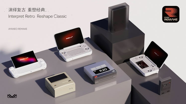 Ayaneo's lineup of retro-inspired devices