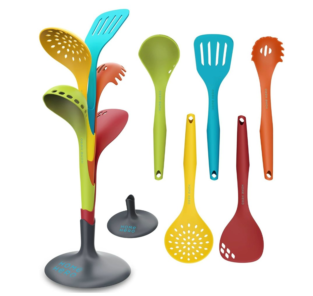 OTOTO Beardy Multicolor Kitchen Scrub Brush, Sturdy Bristles for Cleaning Dishes, Dishwasher Safe, Gnome Design
