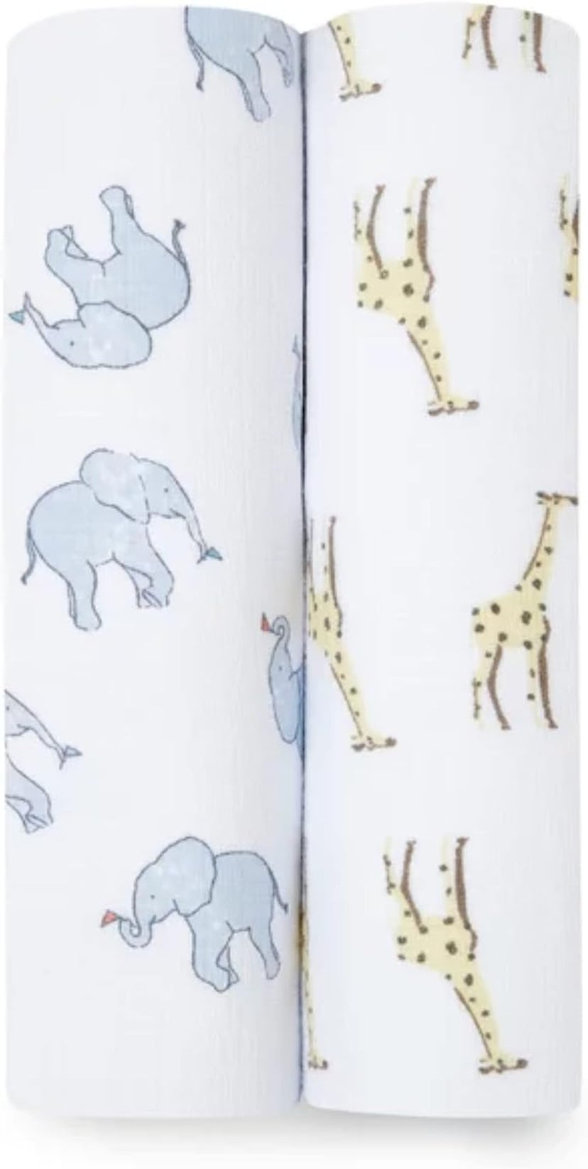 Essentials Cotton Muslin Swaddle 2-Pack, Safari