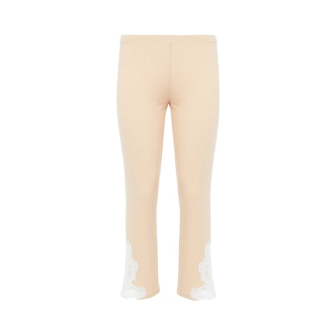 Cashmere Blend Ribbed Trousers