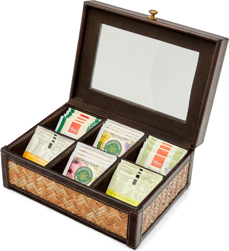 Kitchen Science Tea Bag Storage with Glass Lid